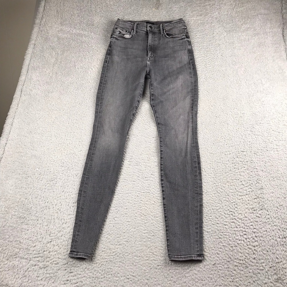 Mother Super Swooner Women 28 (26x31) Open Late Gray High Rise Skinny Jeans